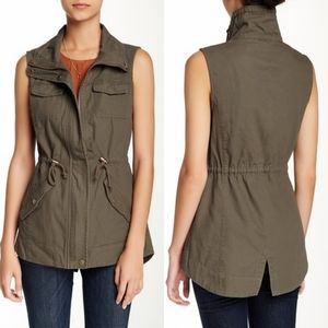 Sebby Military Utility Olive Green Vest